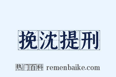 挽沈提刑是什么意思的图片